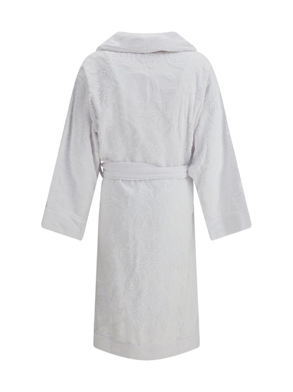 DOLCE &amp; GABBANA L cotton terry jacquard bathrobe 