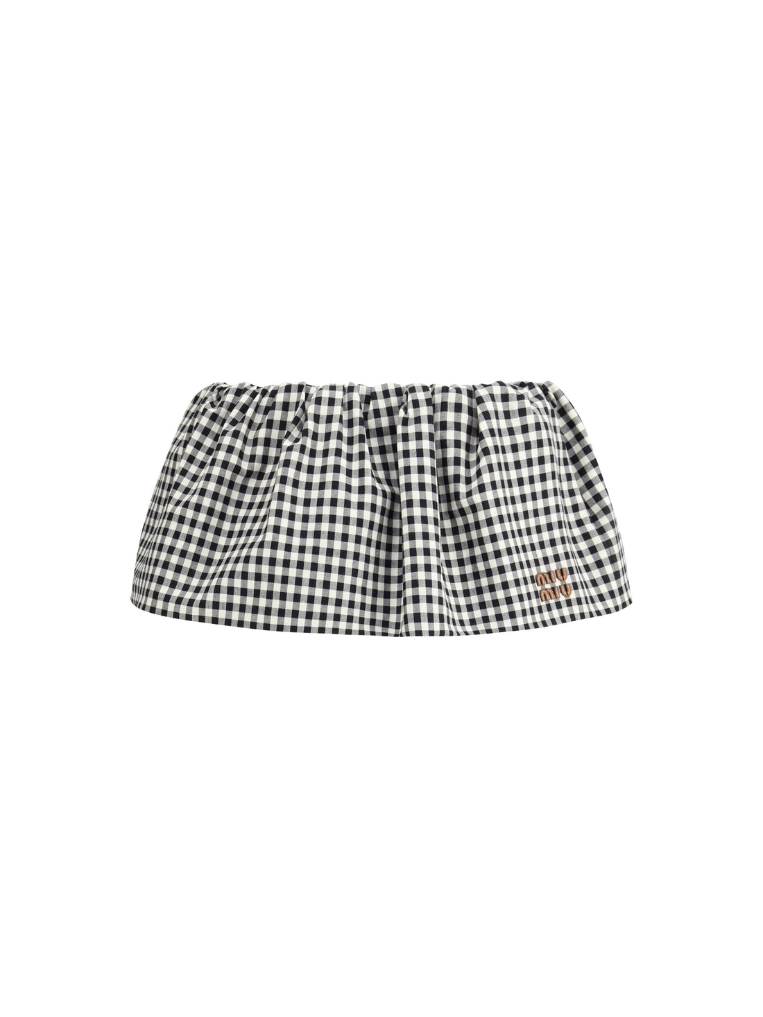 MIU MIU 40 vichy pattern miniskirt