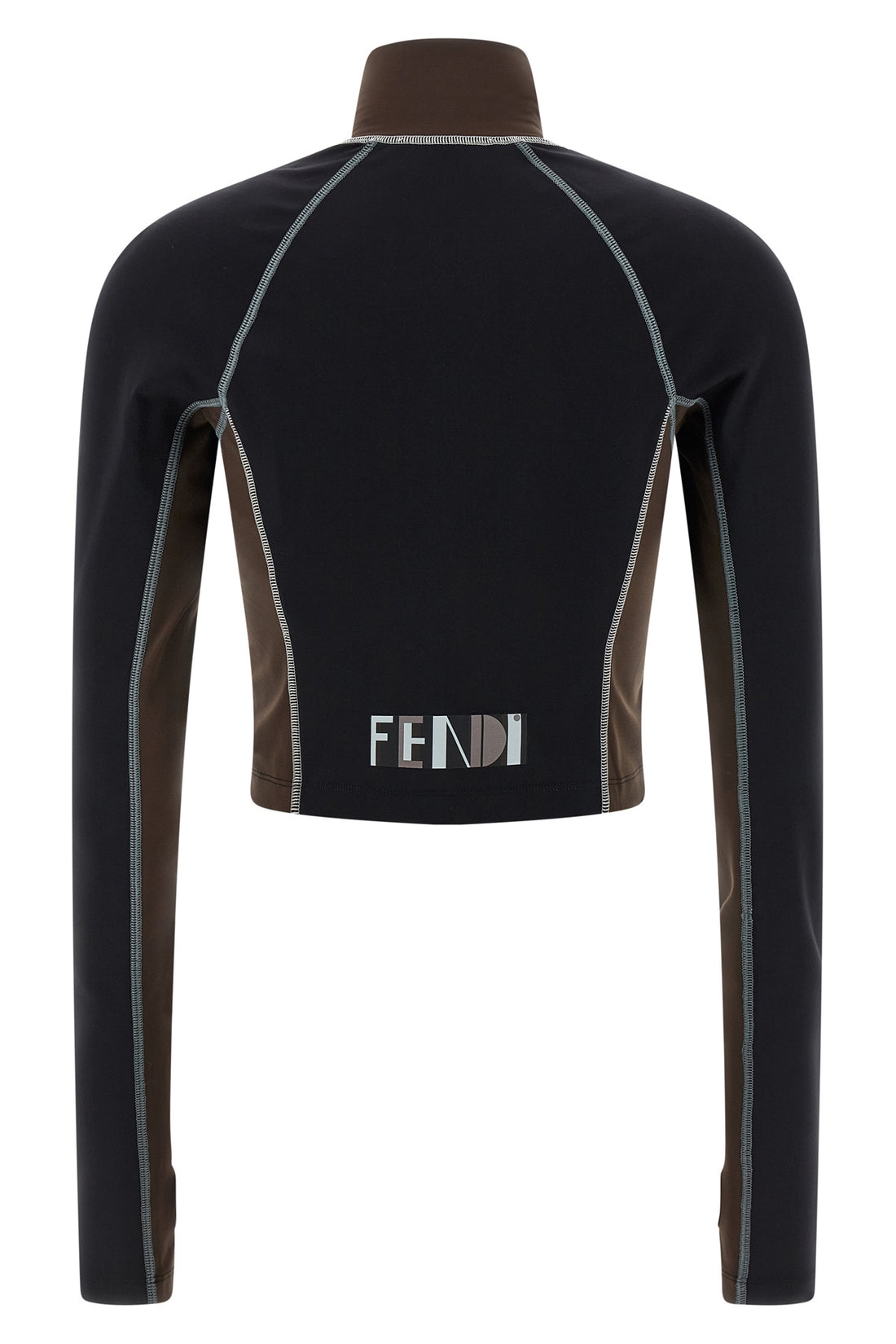 FENDI 40 color block top in technical fabric