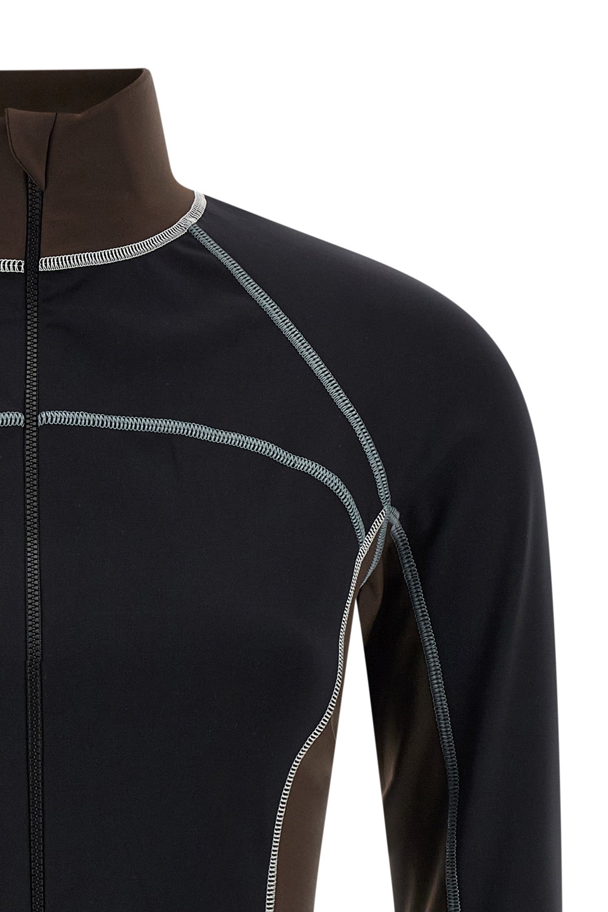 color block top in technical fabric