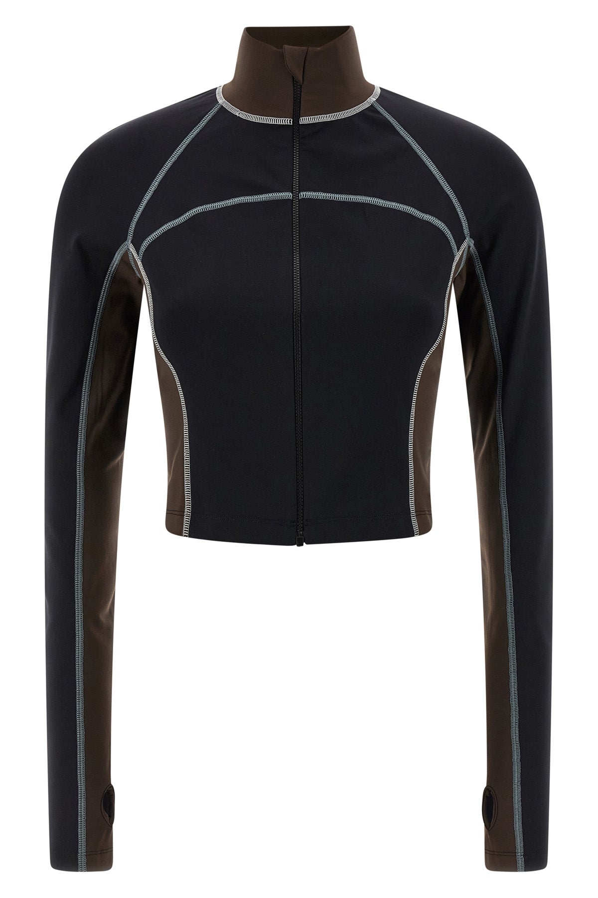 color block top in technical fabric