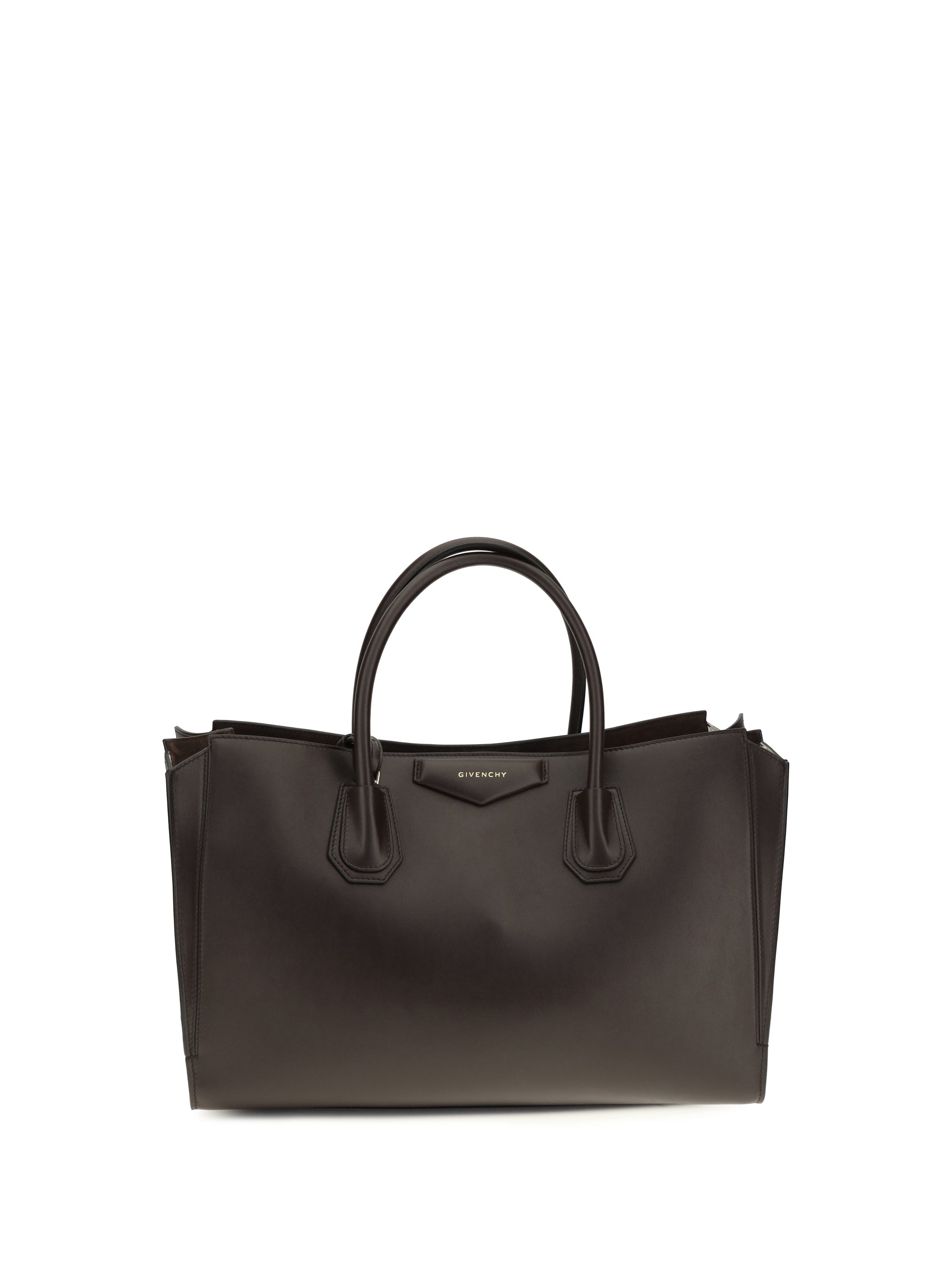 medium antigona catchall glossy grained leather handbag