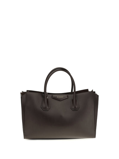 medium antigona catchall glossy grained leather handbag