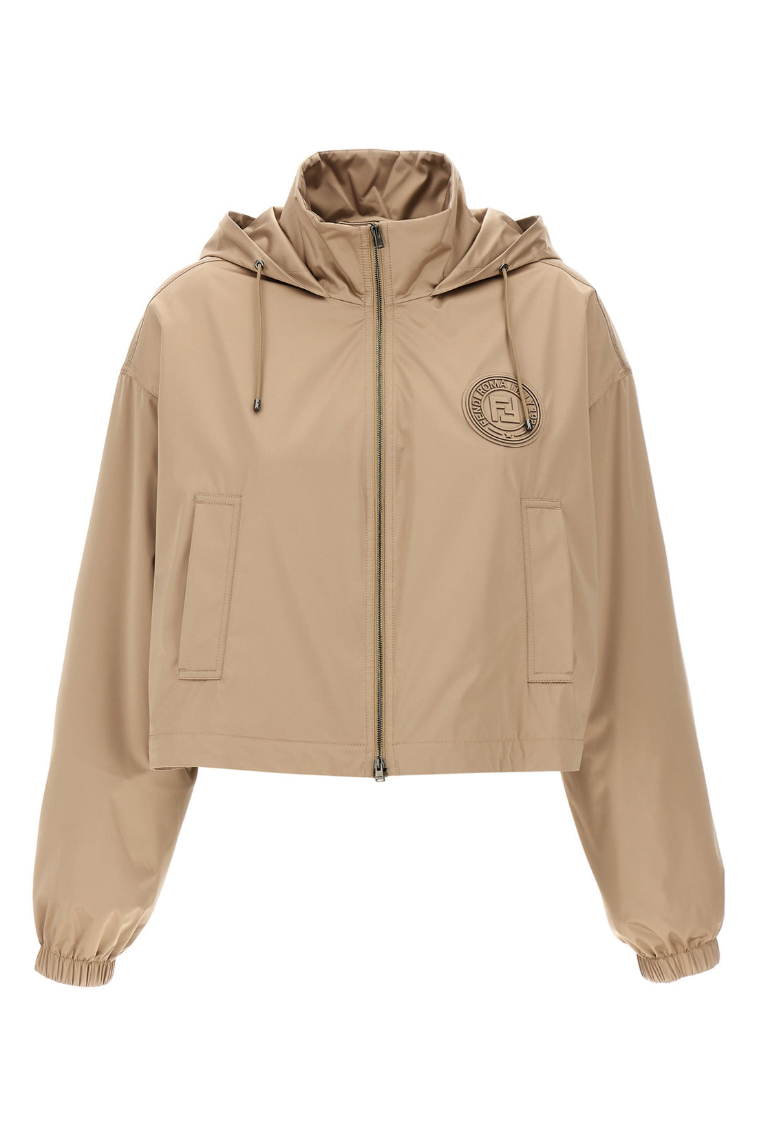 FENDI M tech silk anorak crop model