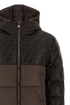 short jacket in jacquard shiny nylon