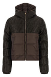 short jacket in jacquard shiny nylon