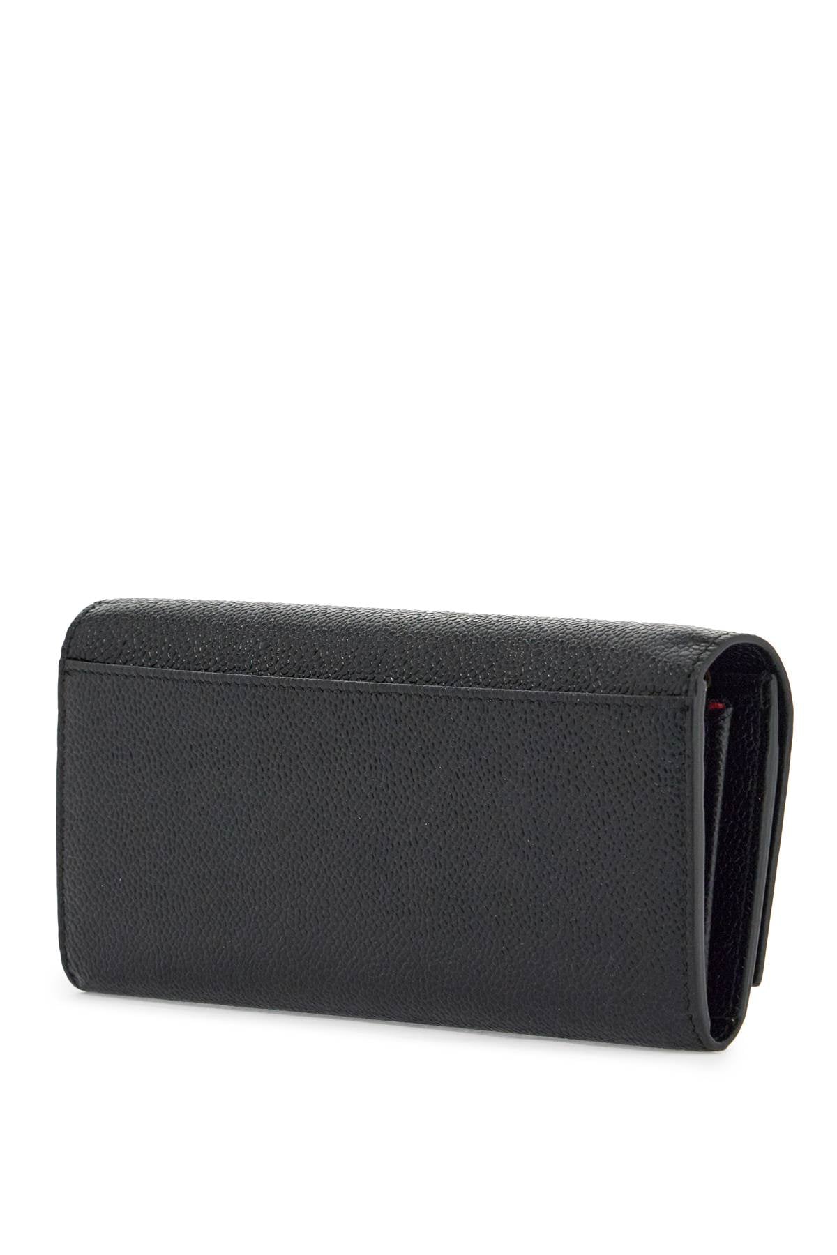 black calfskin chain wallet with rwb detail