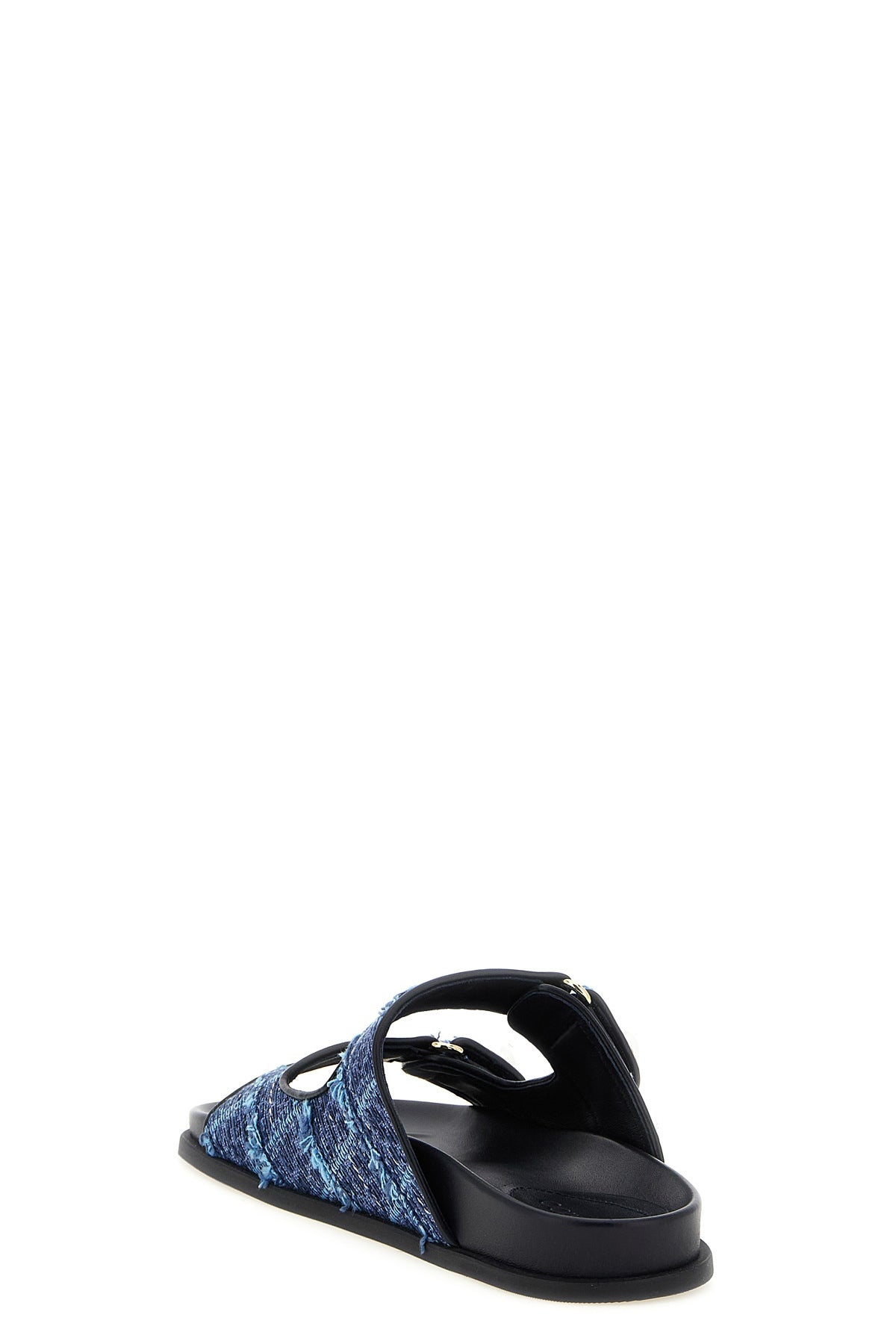 the jimmy choo fayence sandals feature a dual-band construction that combines