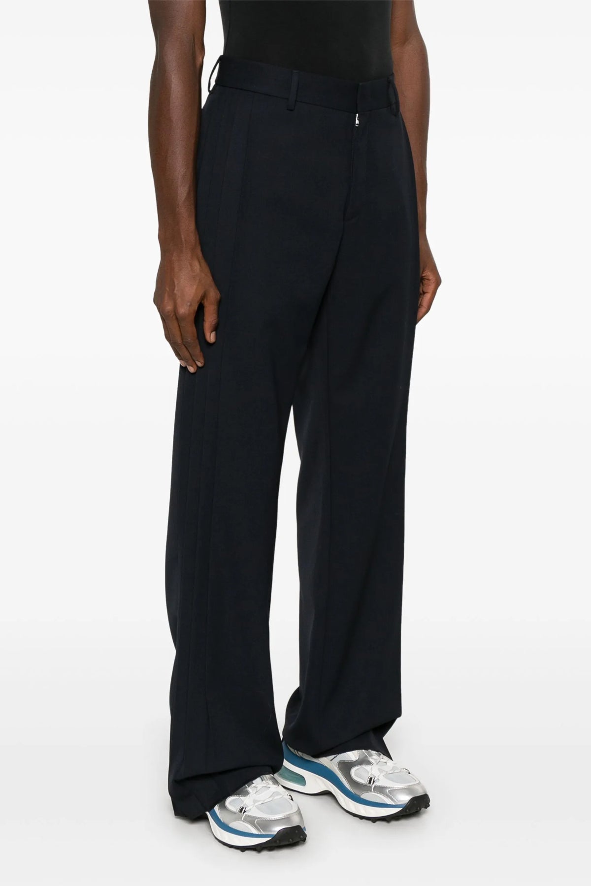 wool crêpe blend pants