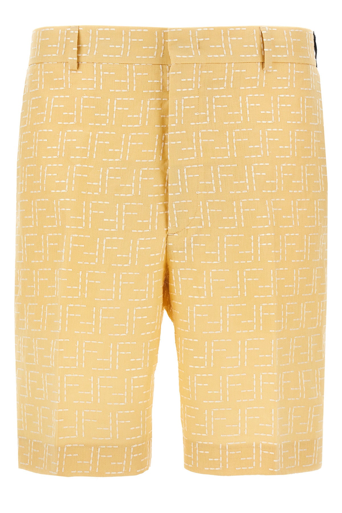 ff linen jacquard bermuda shorts