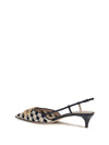 vlogo signature slingback pumps in crochet fabric