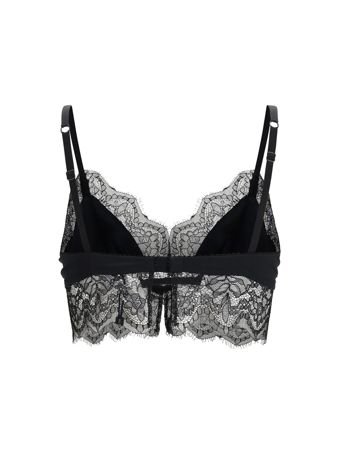 DOLCE &amp; GABBANA 1 satin soft-cup bralette bra with lace