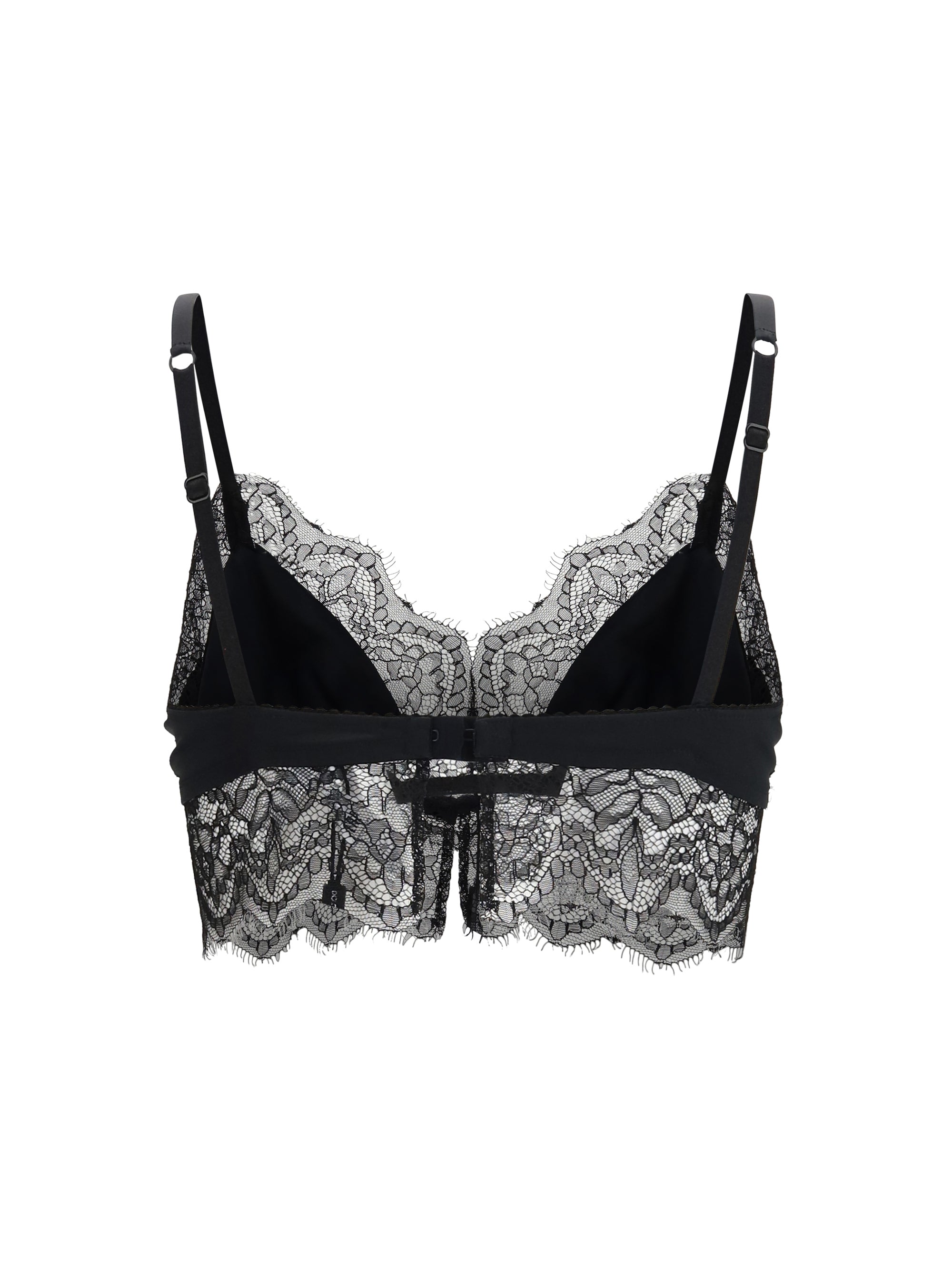 satin soft-cup bralette bra with lace