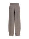 straight leg wool, silk and cashmere knit pants