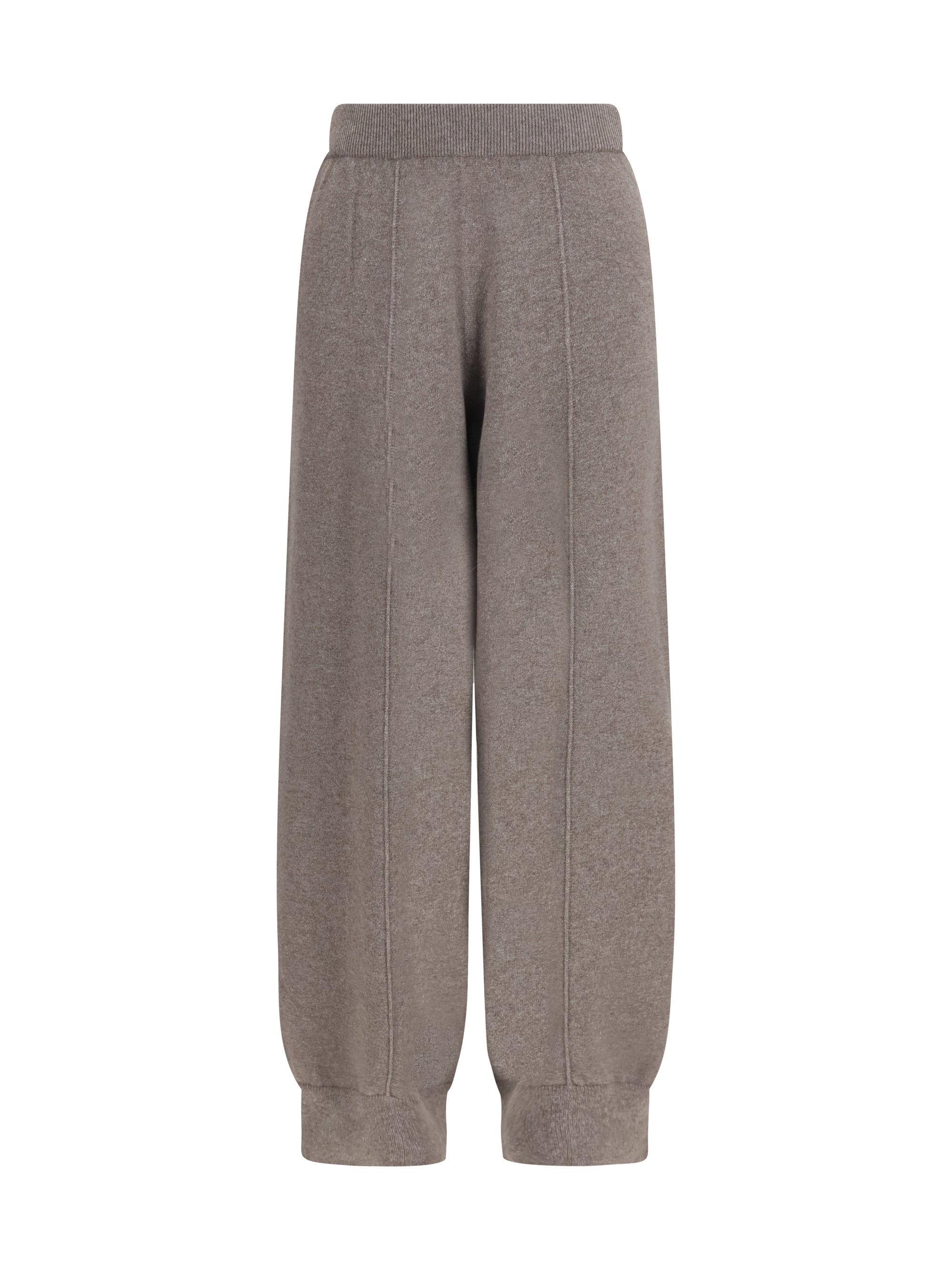 straight leg wool, silk and cashmere knit pants