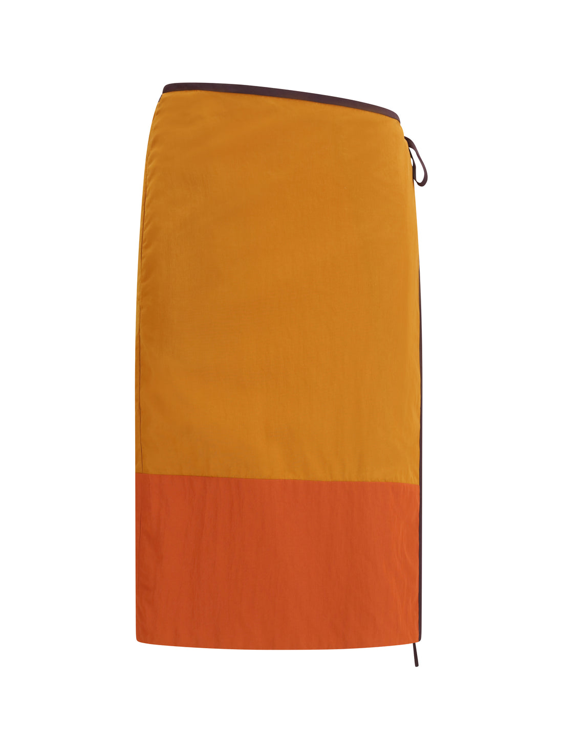SAINT LAURENT 38 tie-detail colour-block skirt 