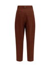 wool-blend elasticated-waist pants