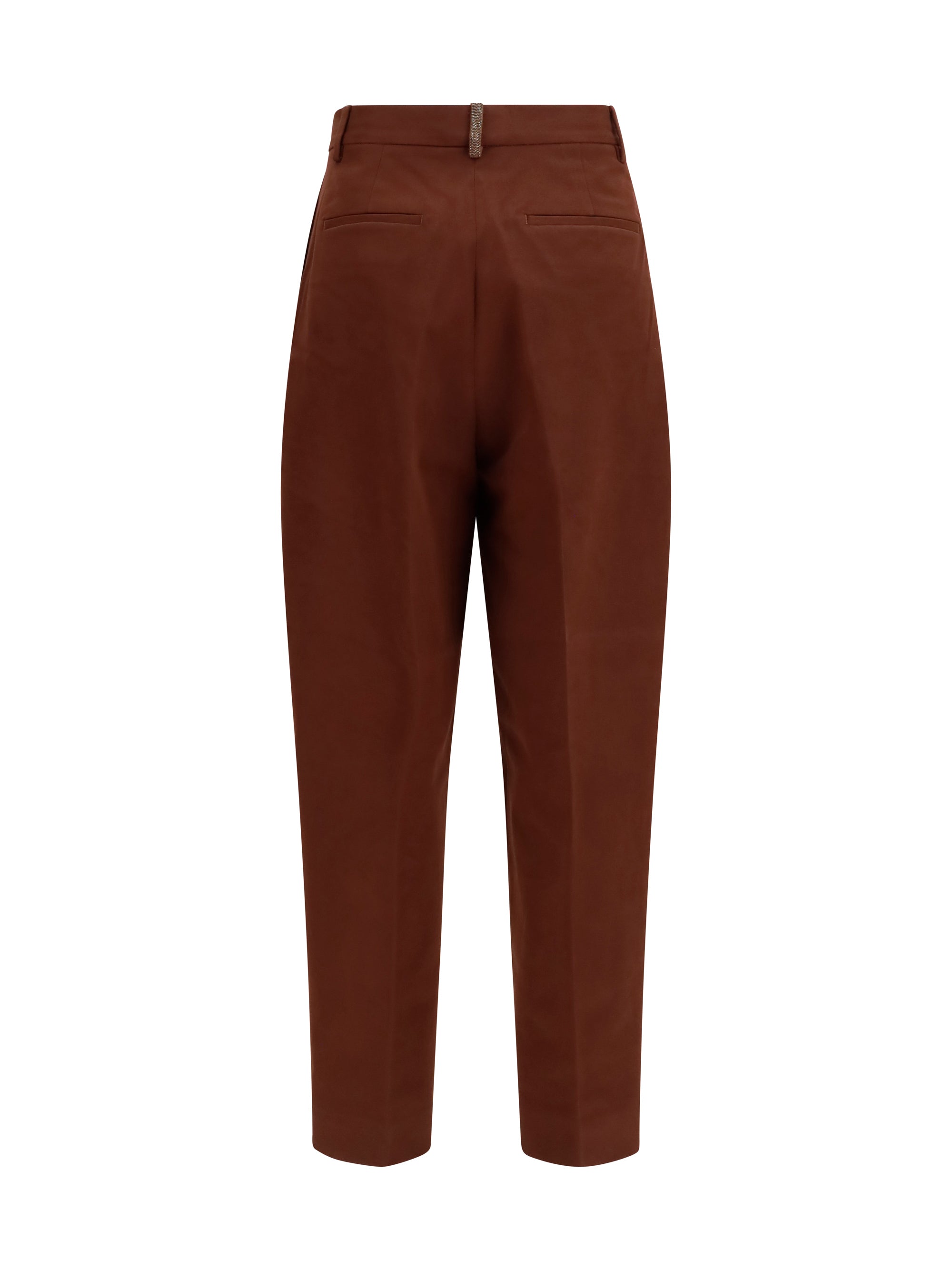 wool-blend elasticated-waist pants