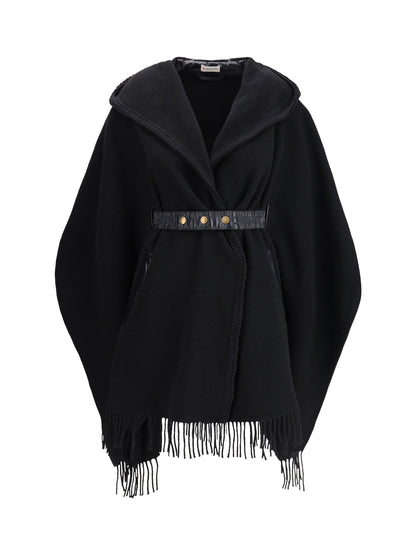 MONCLER OS wool cape
