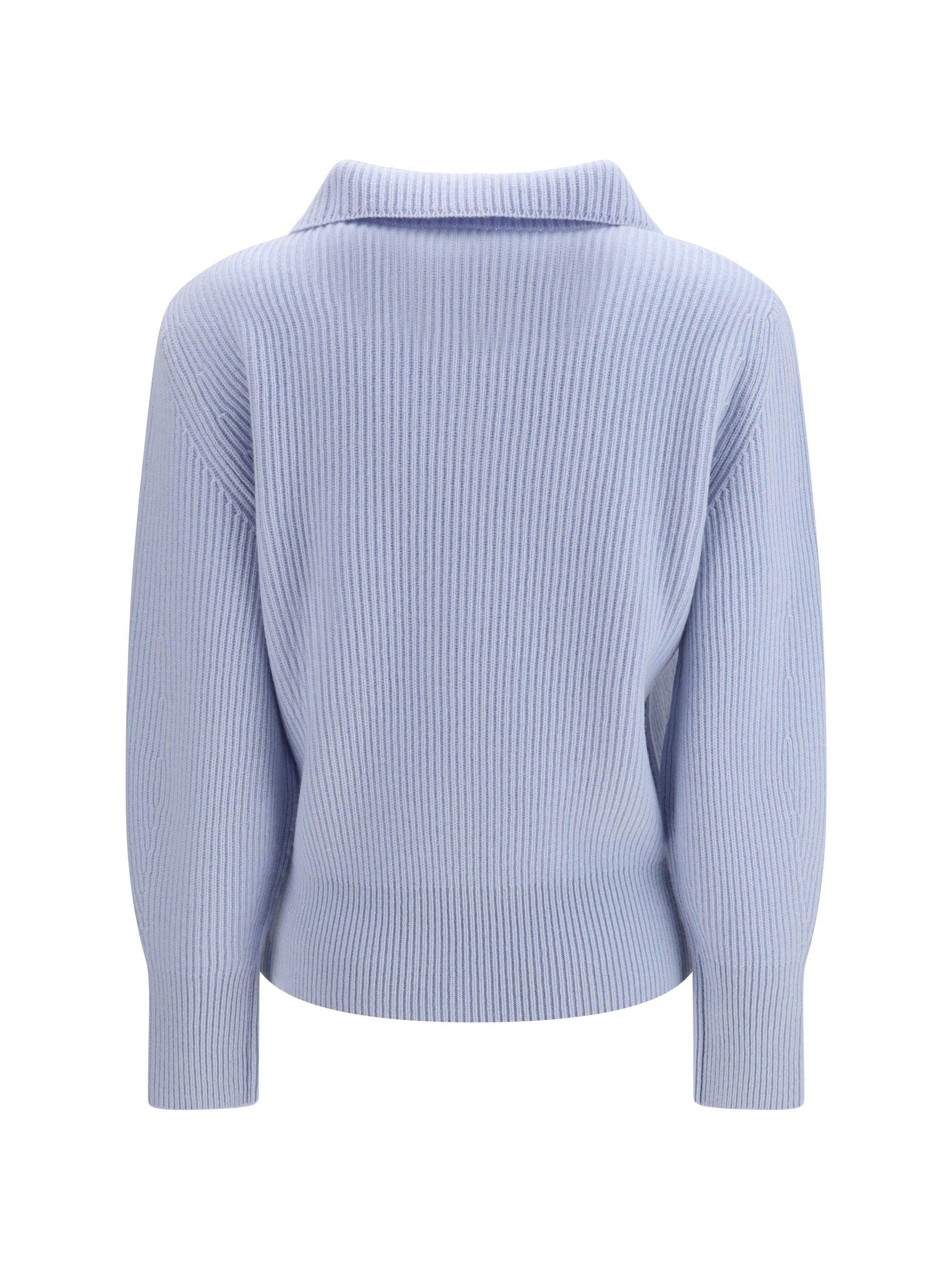 wool and cashmere half zip sweater