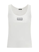 VERSACE 38 tank top in cotton rib stretch