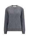 cotton crewneck sweater with back logo