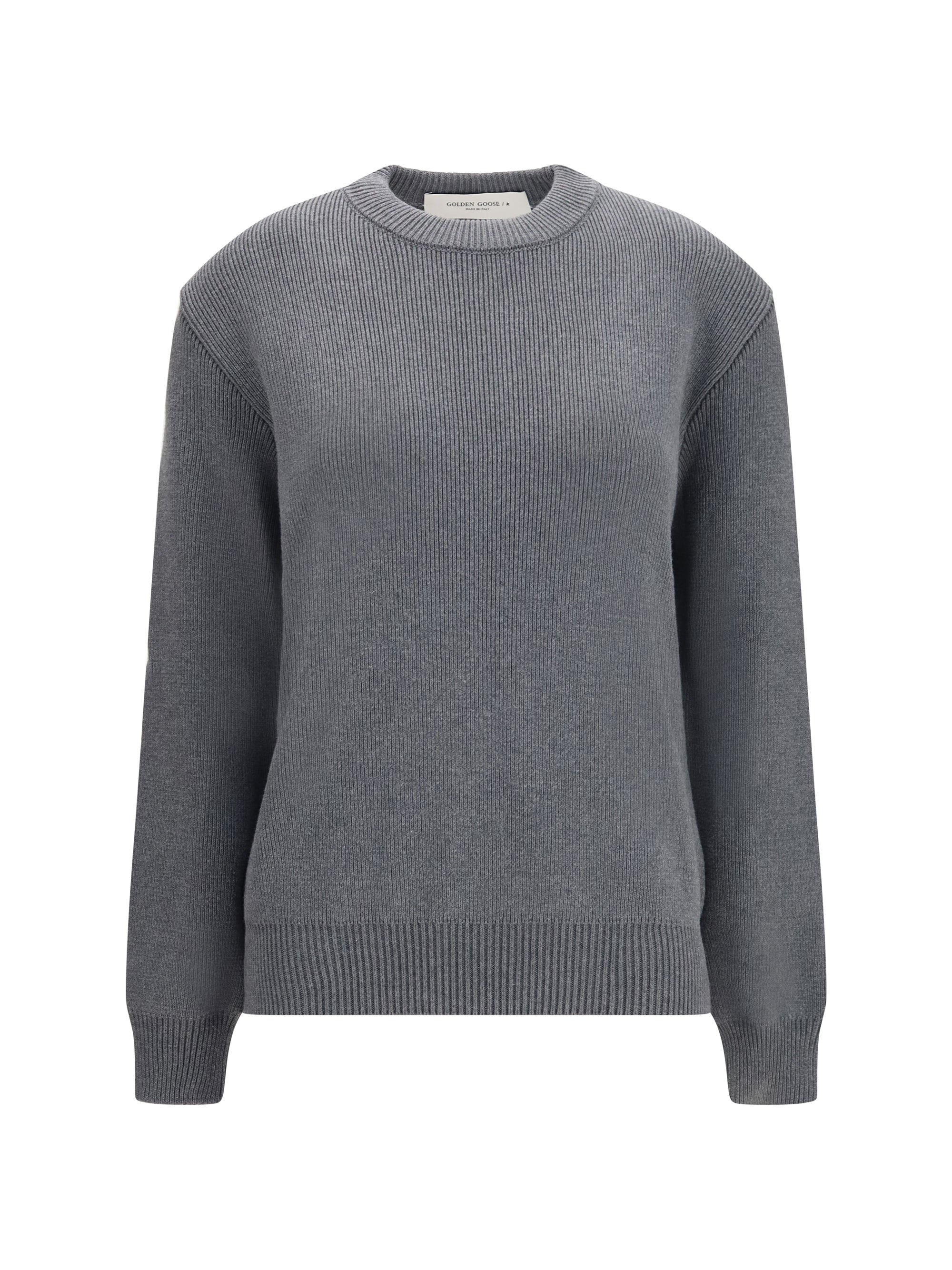 cotton crewneck sweater with back logo