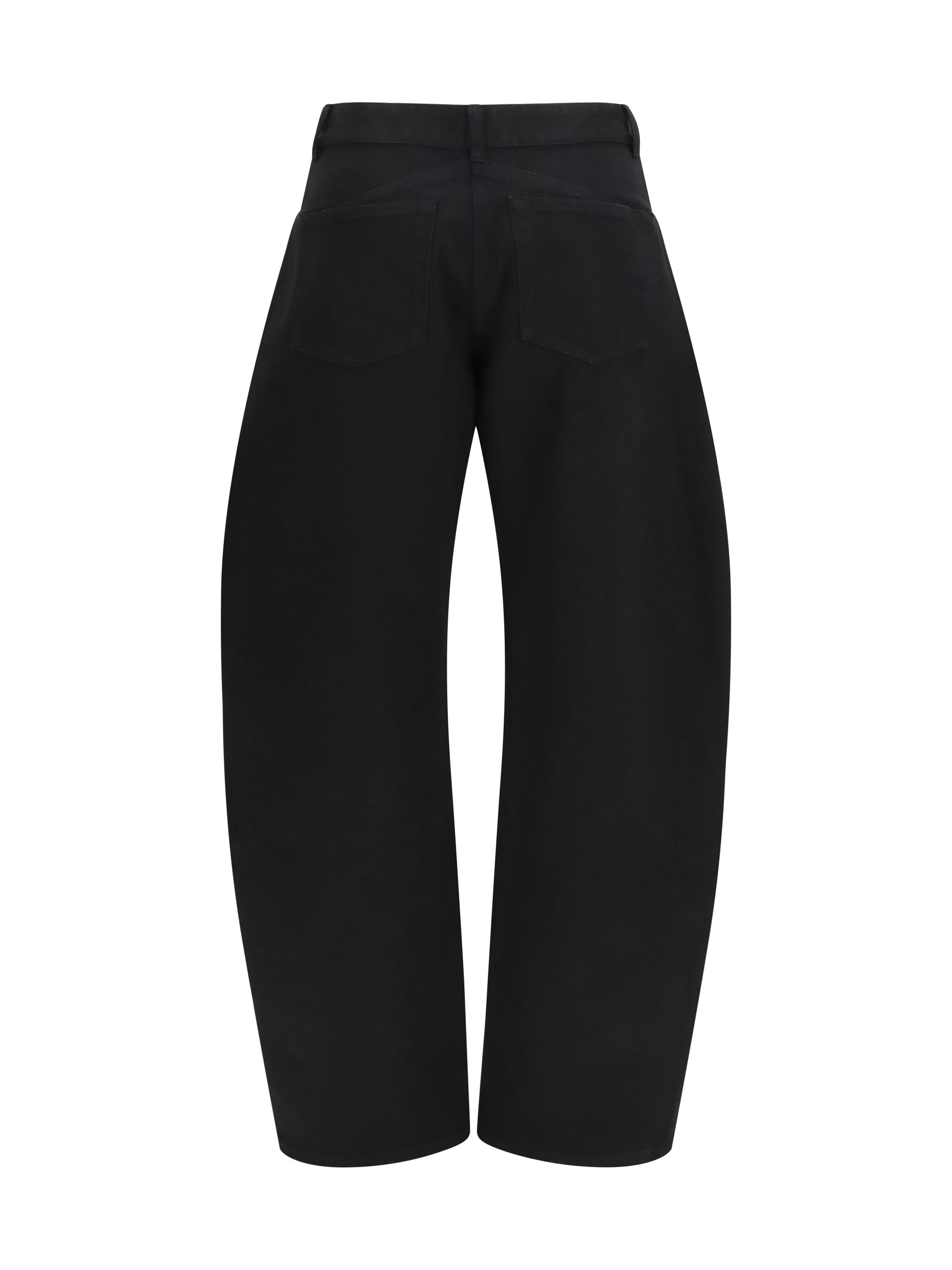low rise rounded jeans