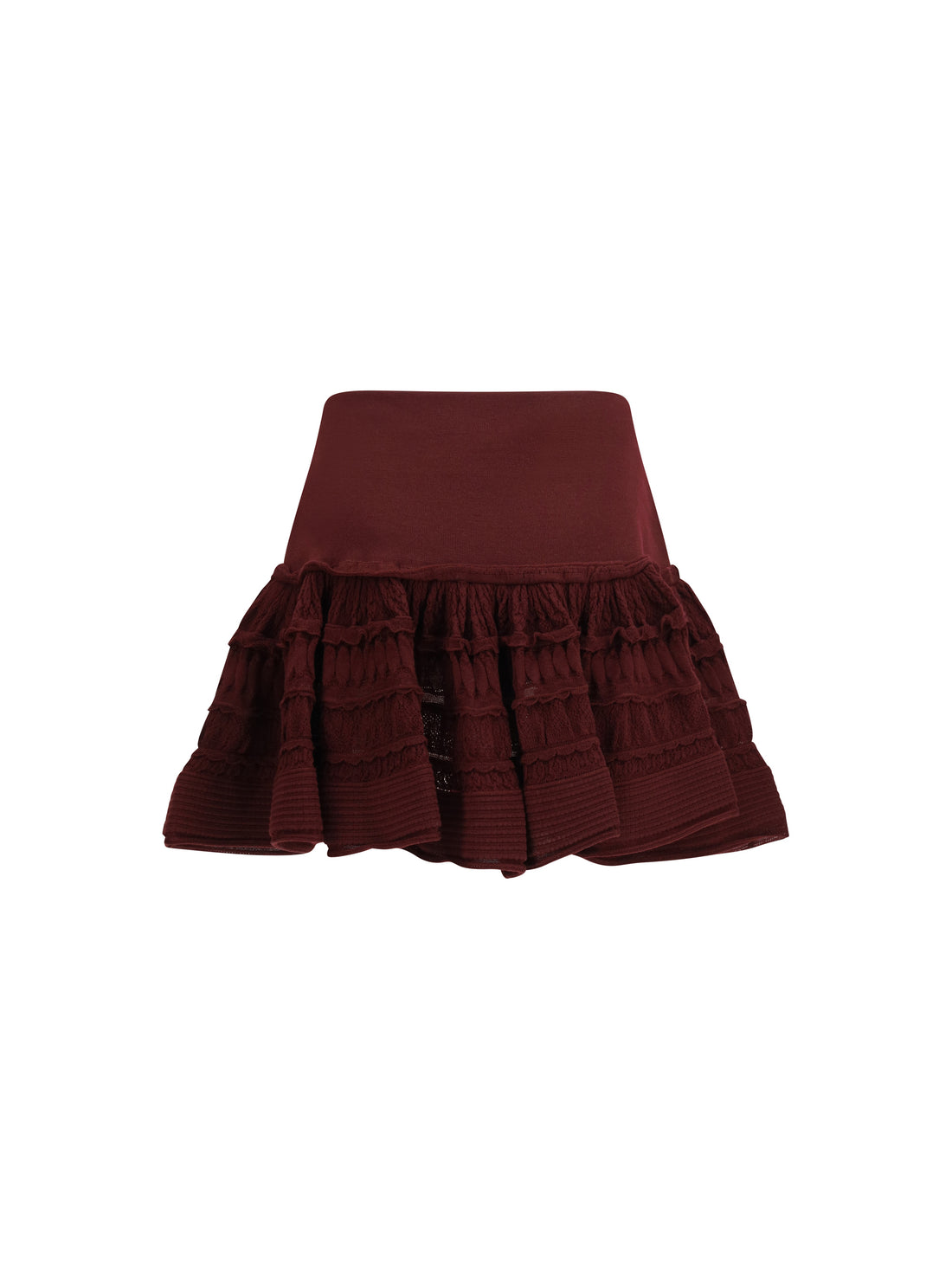 ALAIA 38 wool crinoline ruffle mini skirt