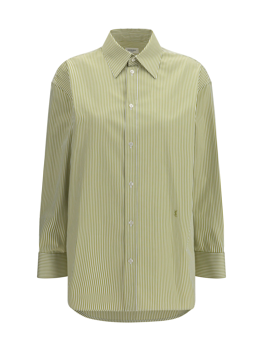 SAINT LAURENT 38 vertical striped button shirt