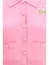 floral embroidered knit cardigan