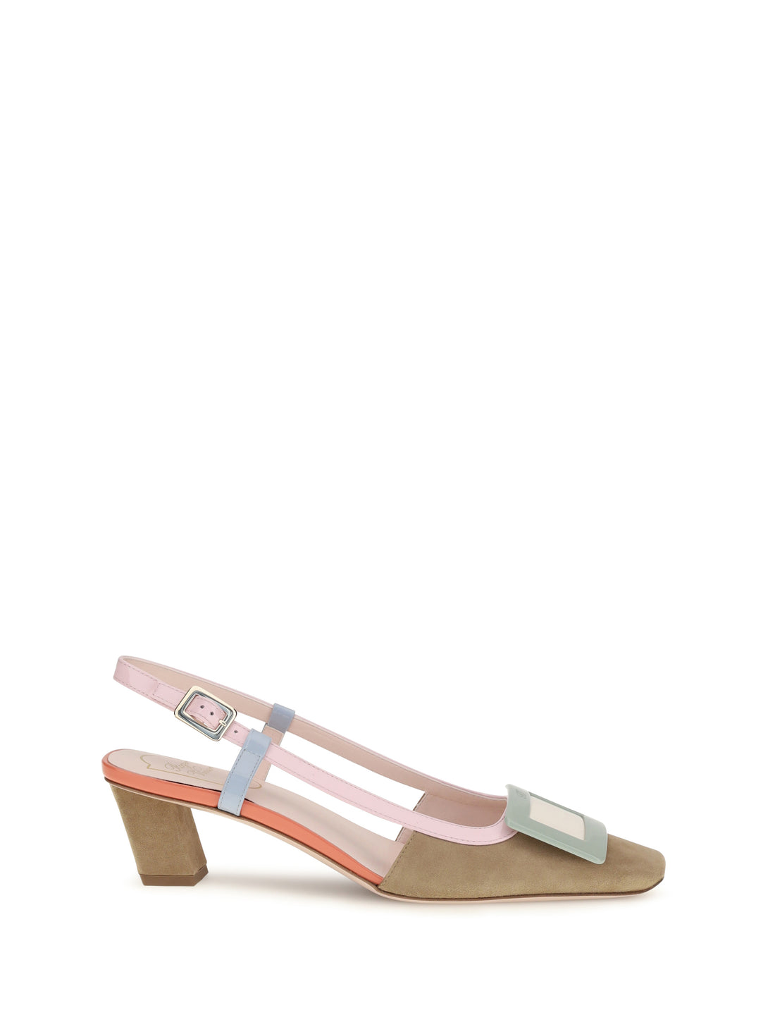 ROGER VIVIER 36 suede belle vivier slingback pumps