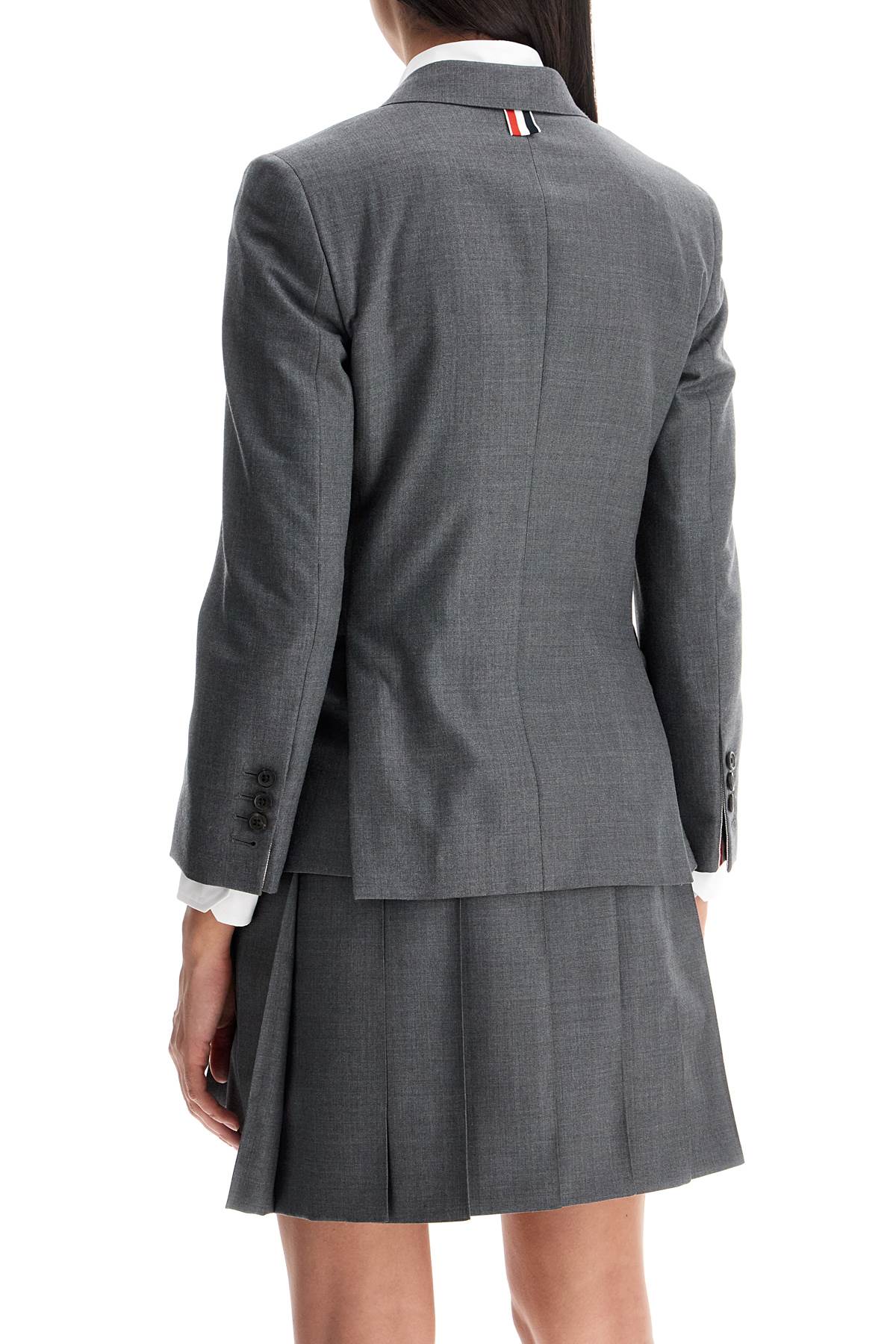 wool twill jacket in slim fit style