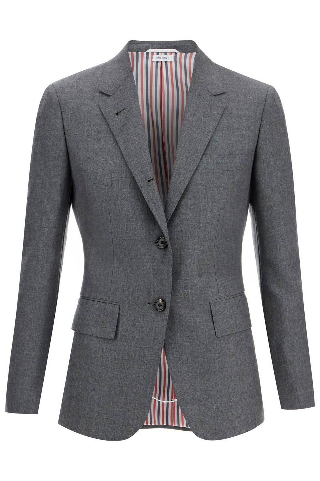 wool twill jacket in slim fit style