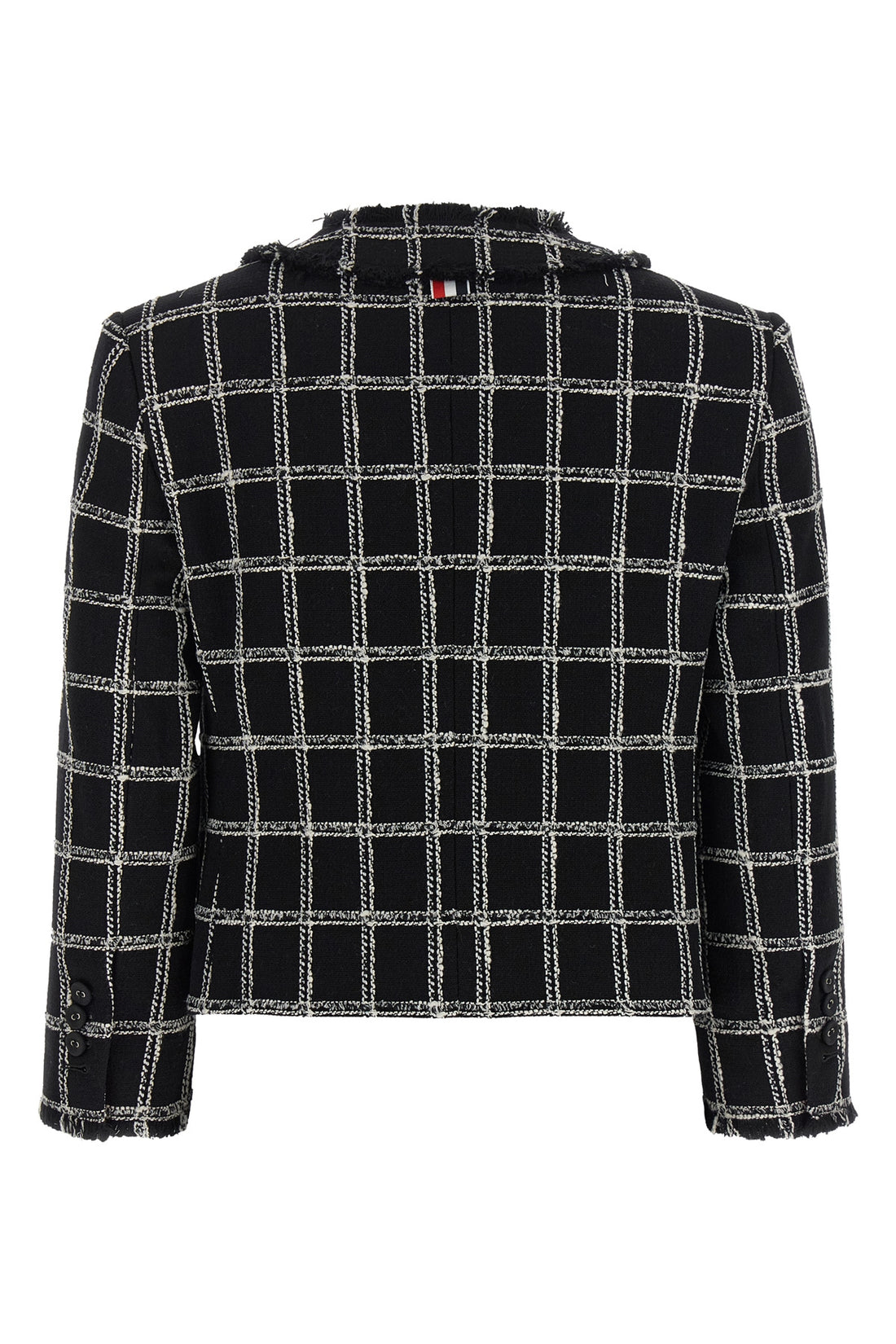 THOM BROWNE 40 the thom browne cardigan jacket reinterprets the codes of tailoring through a cr