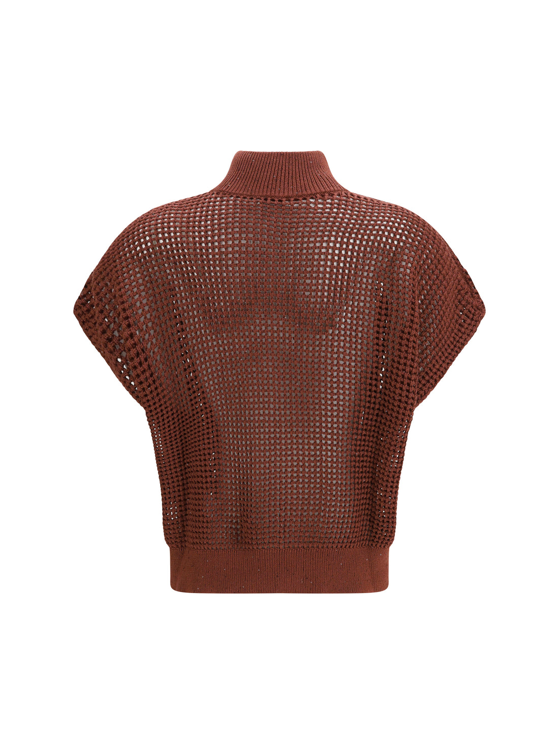 BRUNELLO CUCINELLI L cotton mesh cardigan with dazzling details