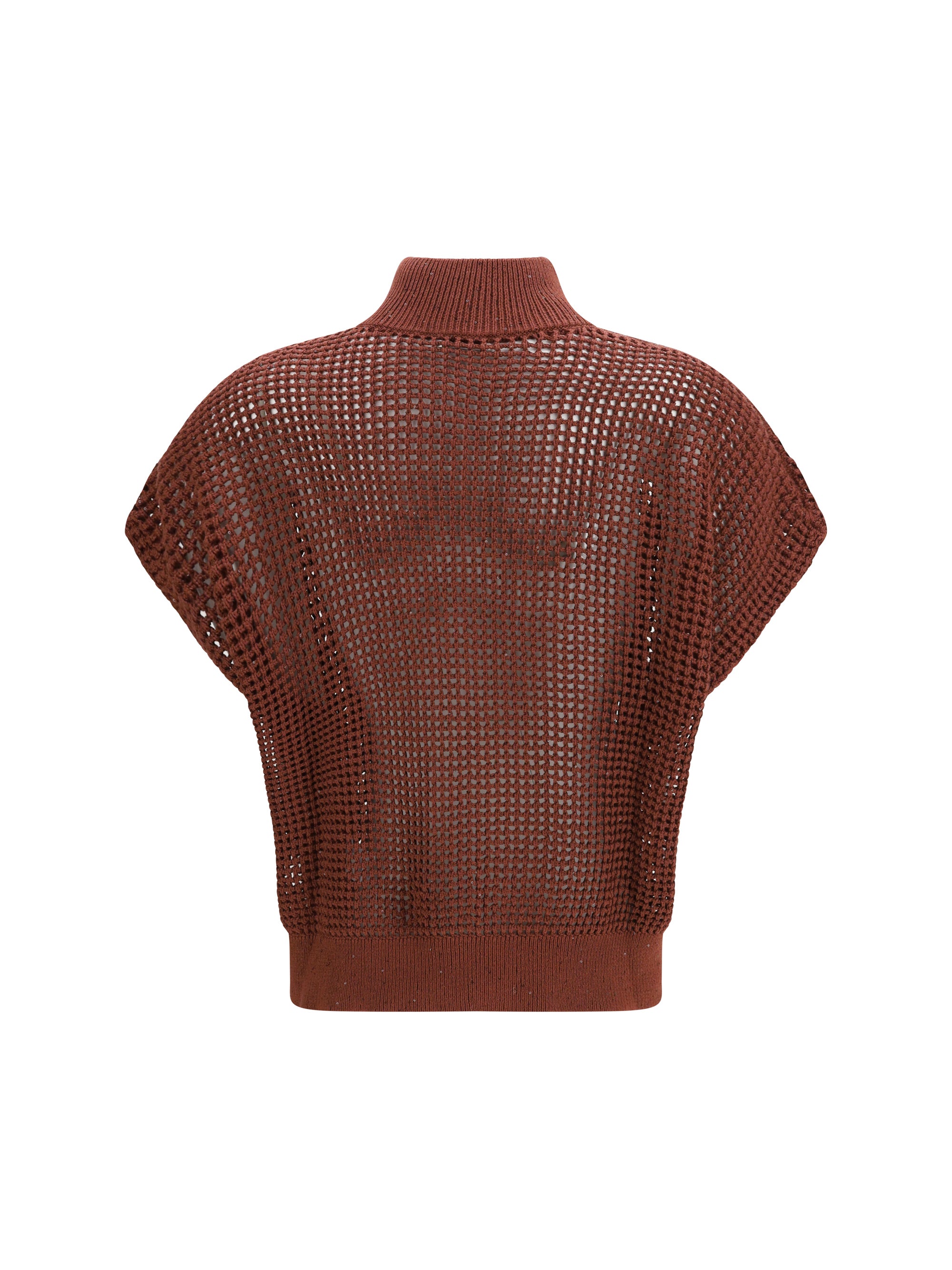 cotton mesh cardigan with dazzling details