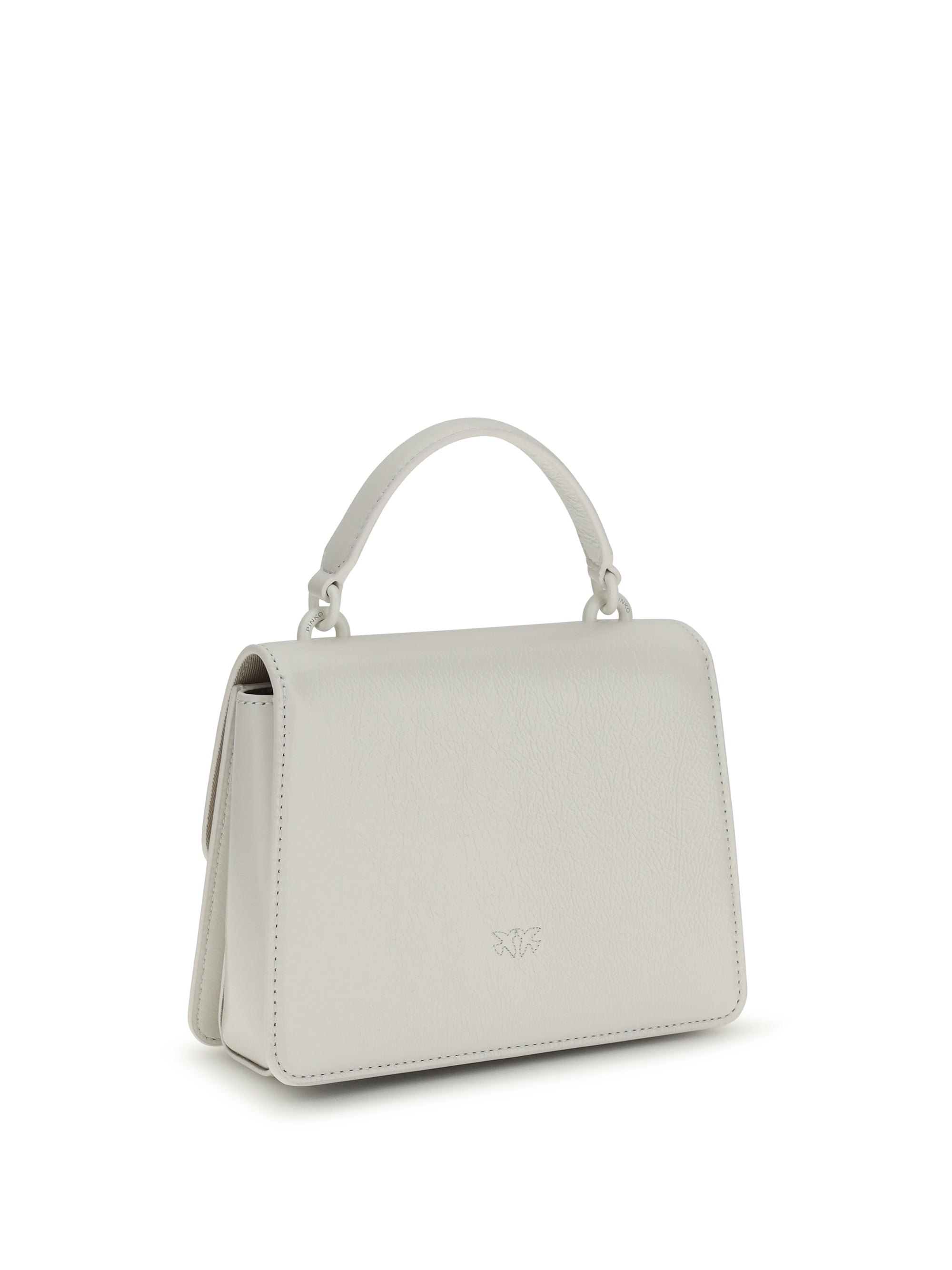 shiny leather love one top mini handbag