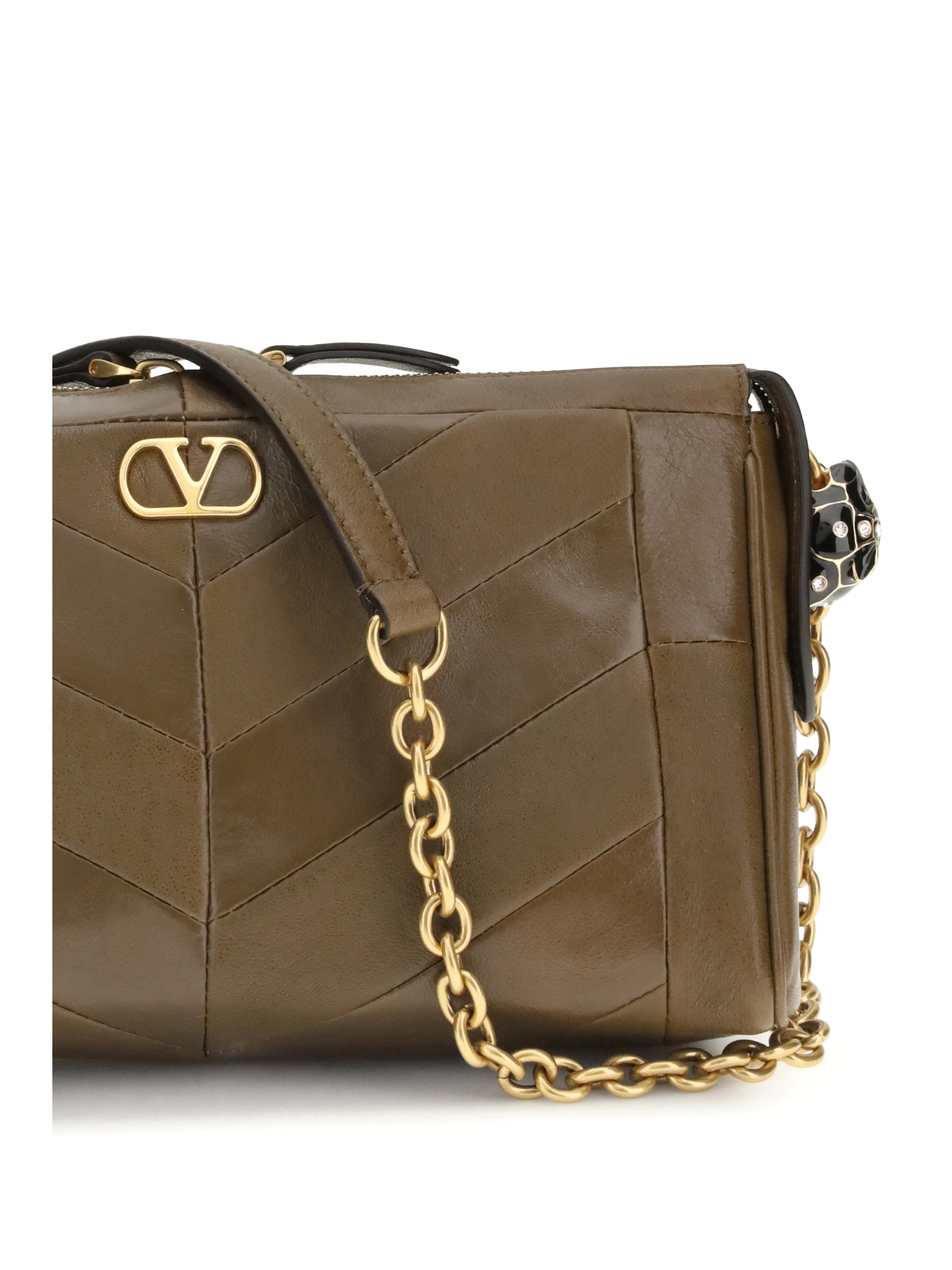 panthea small chevron shoulder bag