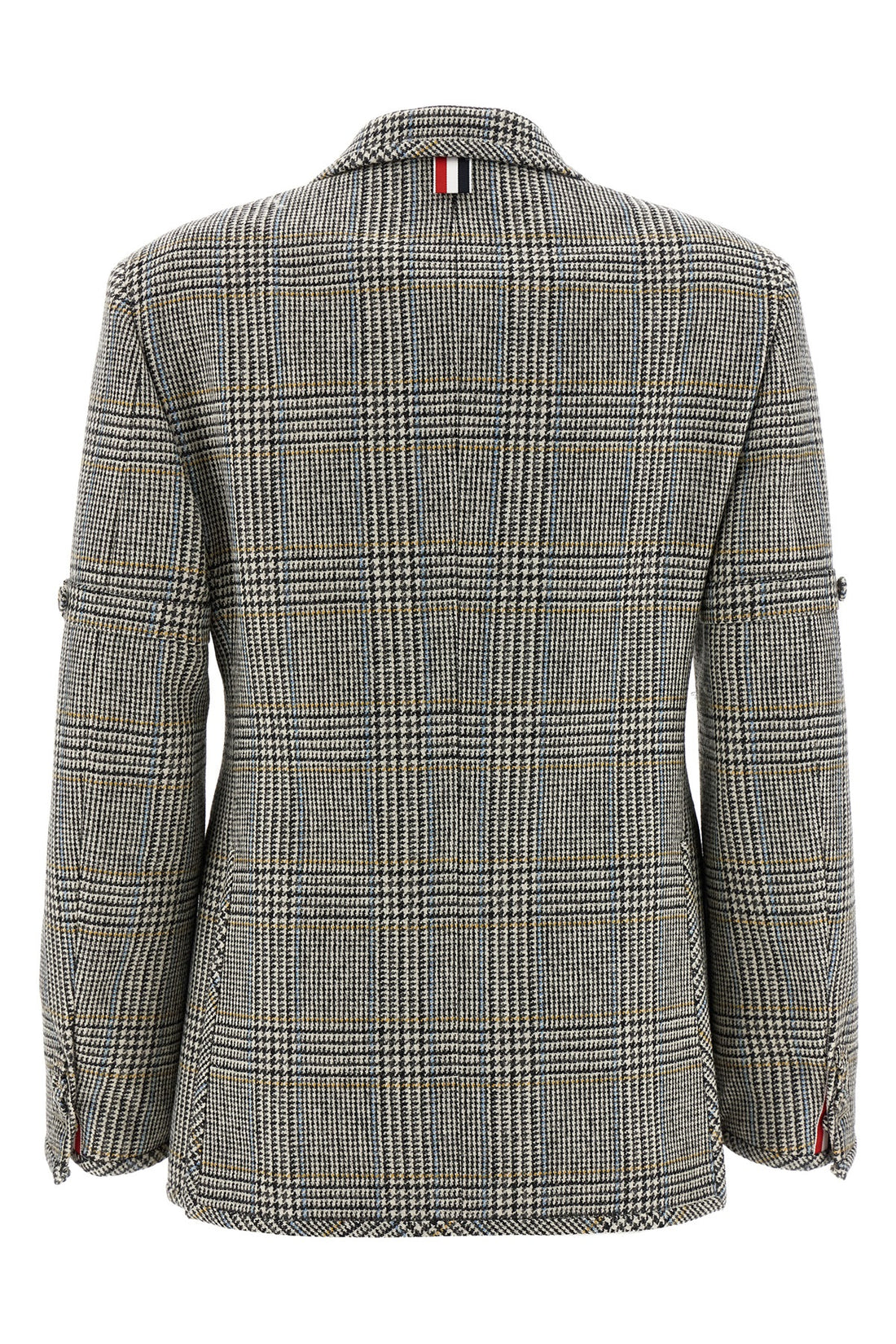 THOM BROWNE 40 prince of wales patterned wool single-breasted blazer