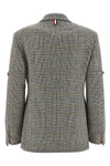prince of wales patterned wool single-breasted blazer