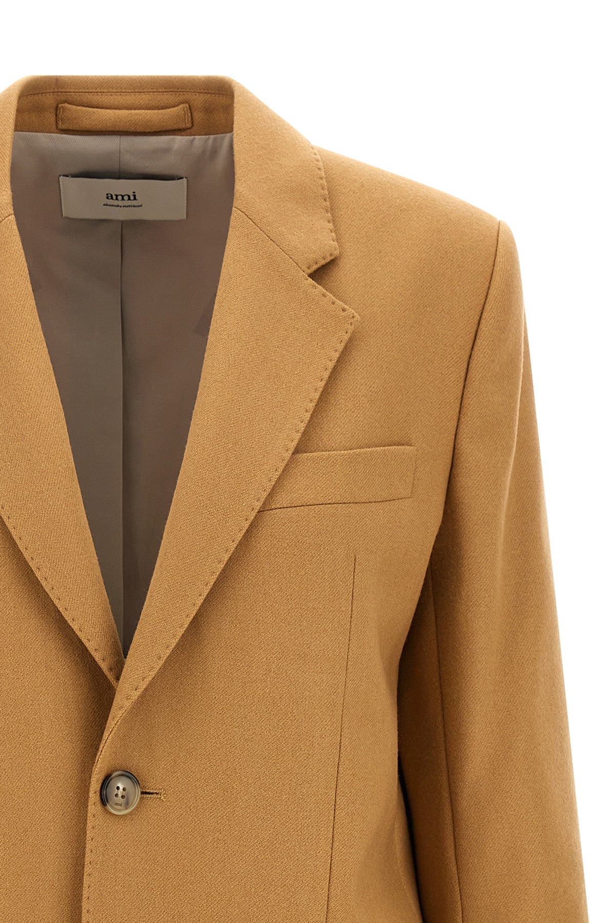 single-breasted wool blazer