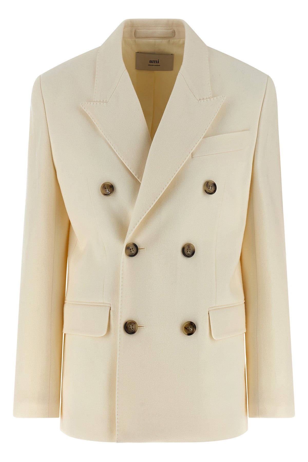 double-breasted wool blazer