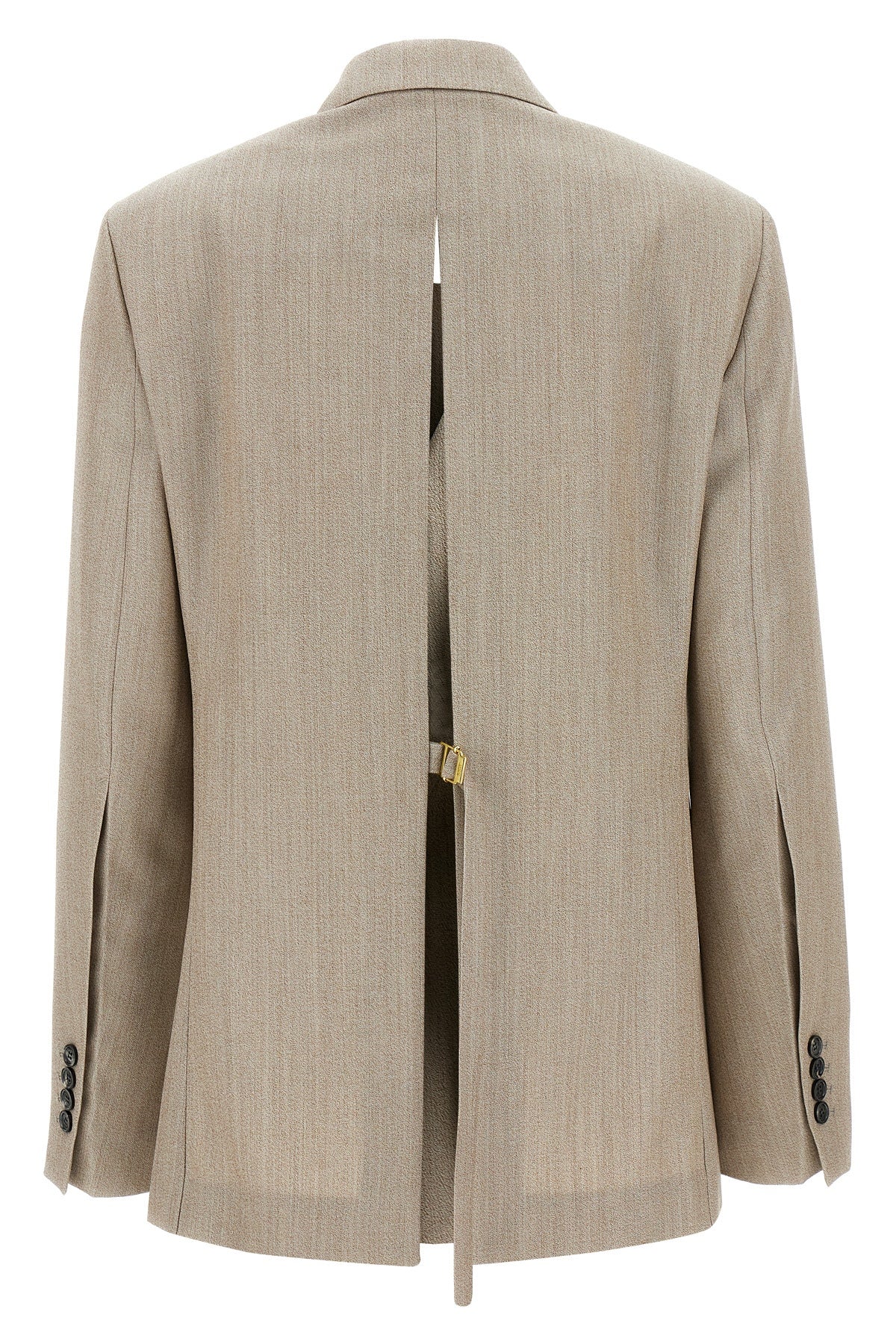 double-breasted wool blazer