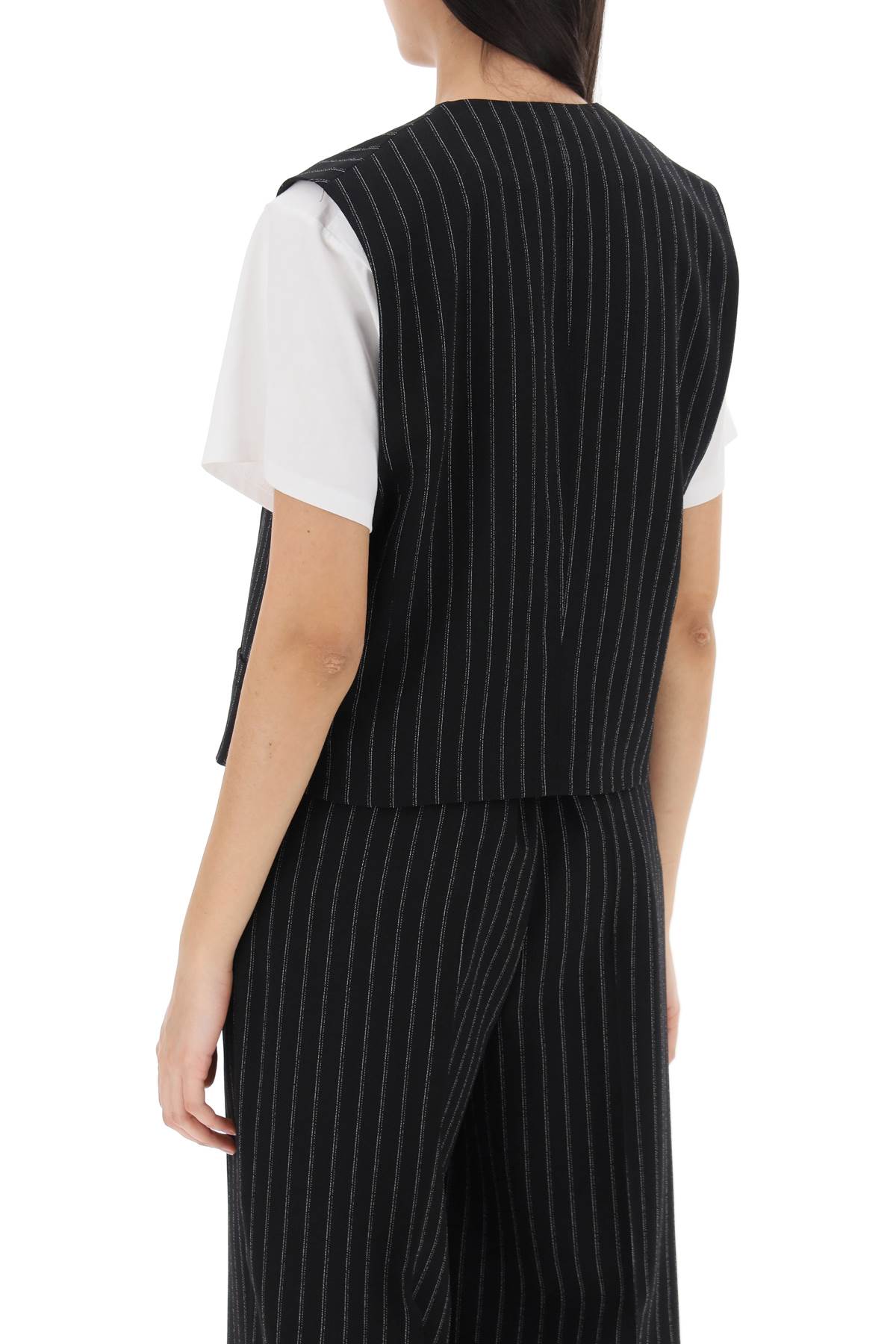 virgin wool pinstripe waistcoat