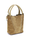suede spin handbag