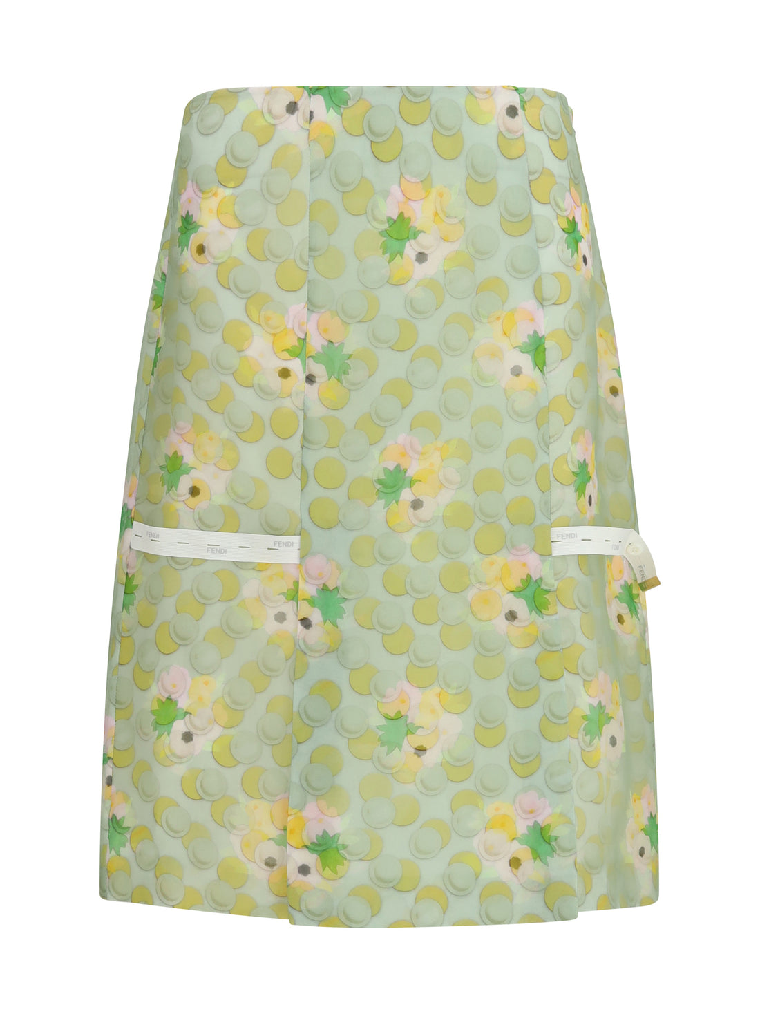 FENDI 42 bouquet organza skirt