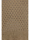 open knit cotton sweater with sequins