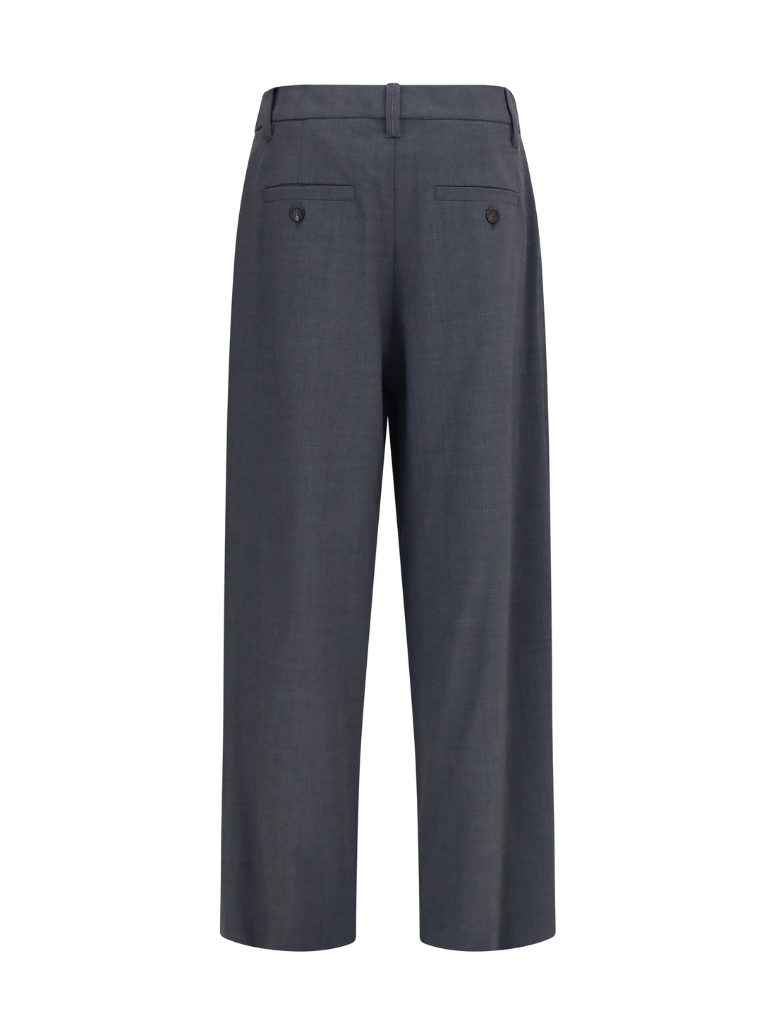 BRUNELLO CUCINELLI 38 tropical wool tailored pants with monili detail