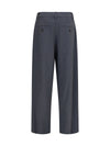 tropical wool tailored pants with monili detail